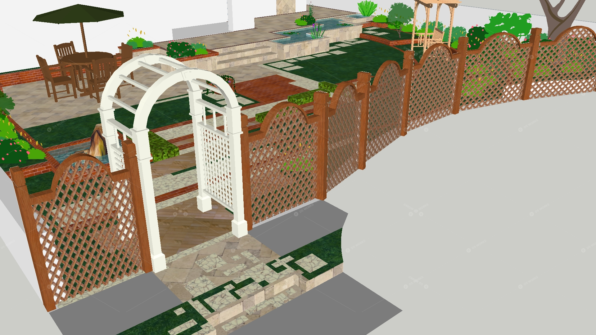 Courtyard Landscape 3D Models