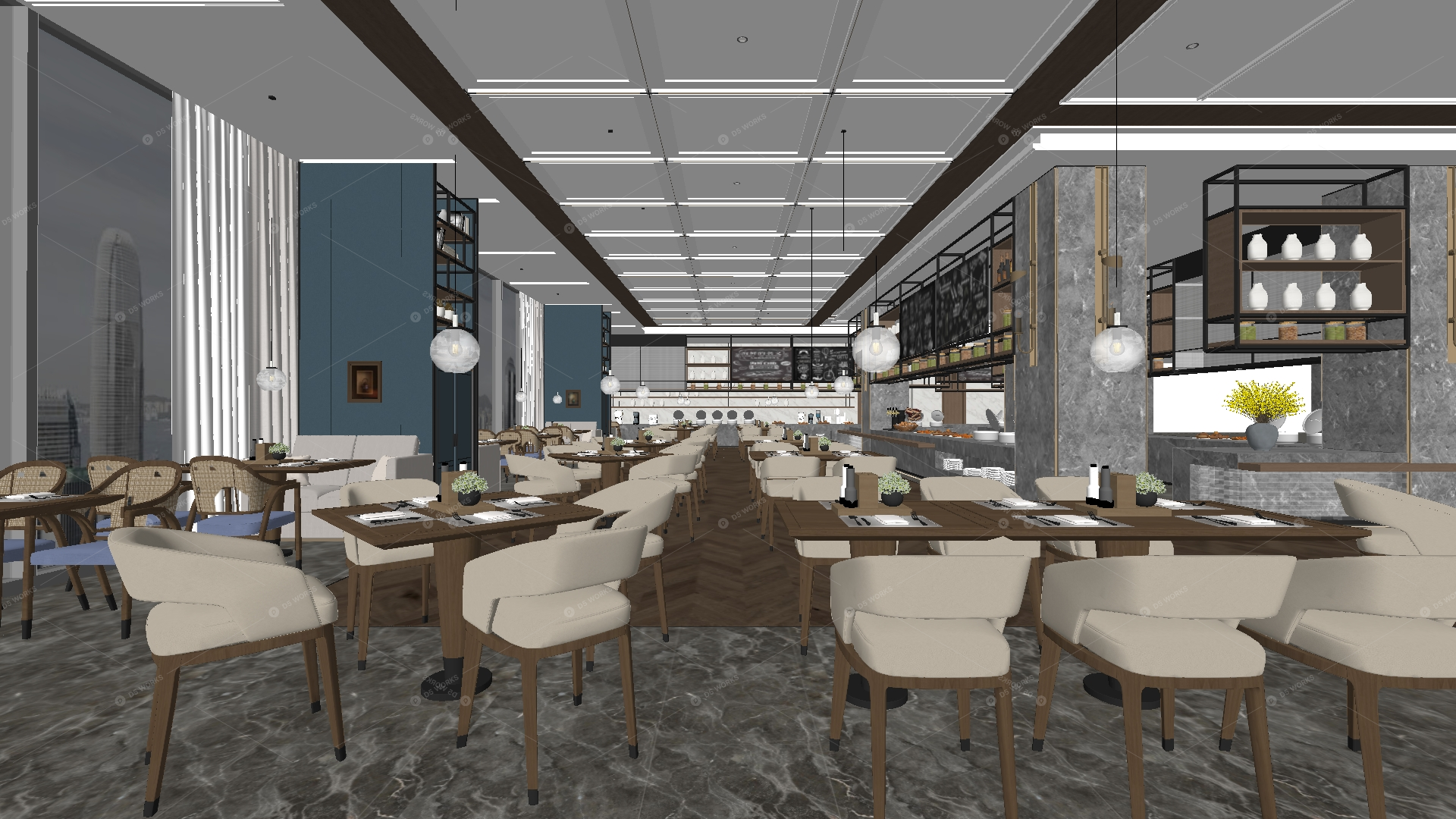 Restaurant Spaces 3D Models