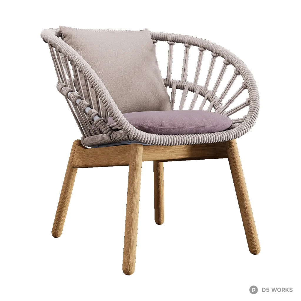 Cala Dining Chair 01 3d model - Image 1