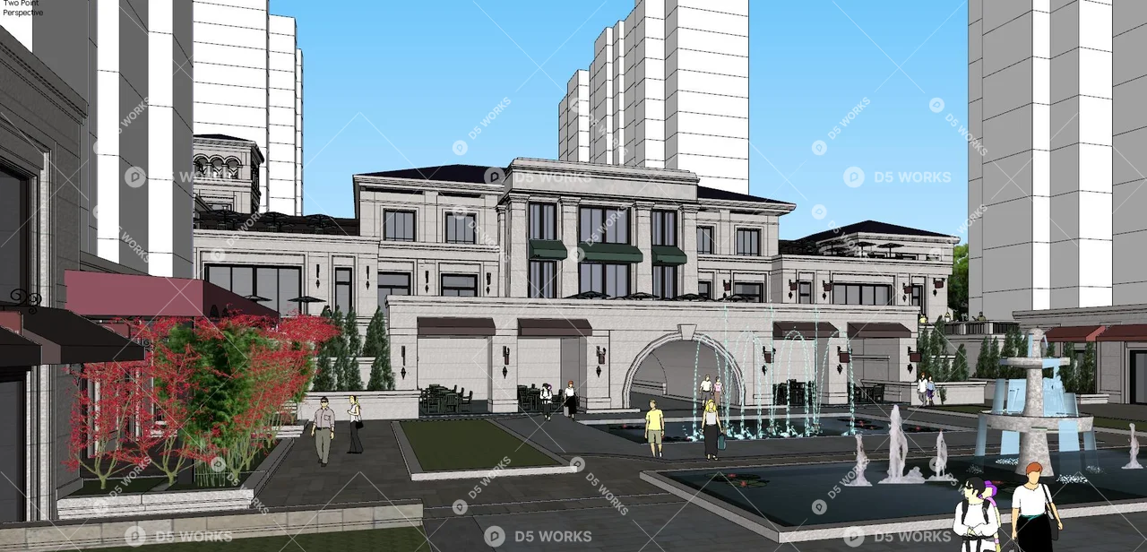 Residential Landscape 3d model thumbnail 3