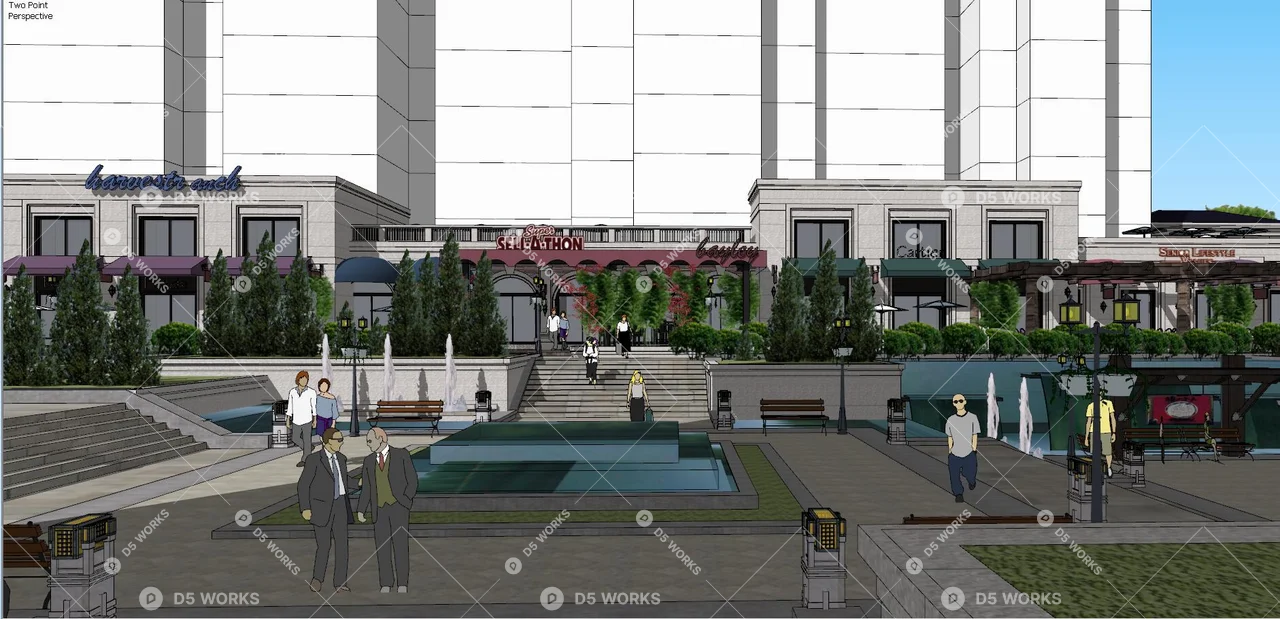 Residential Landscape 3d model thumbnail 6