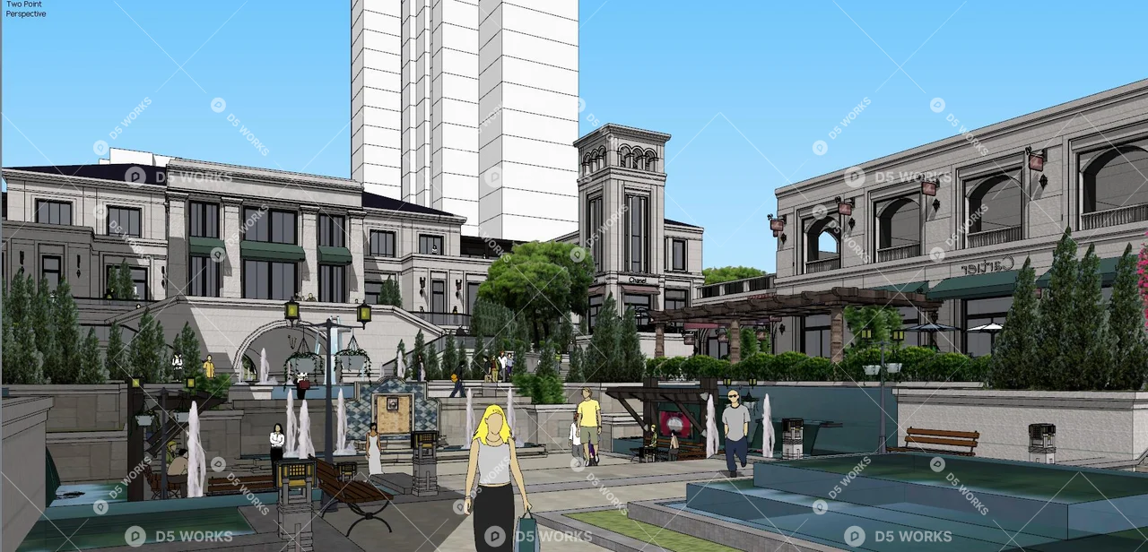 Residential Landscape 3d model thumbnail 4