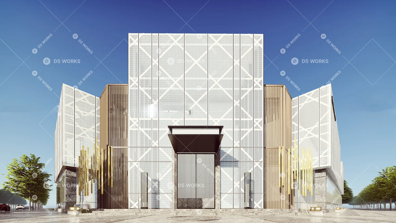 Sales Center Building 3d model thumbnail 2