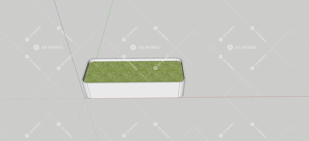 Modern Flower Box 3d model thumbnail 2