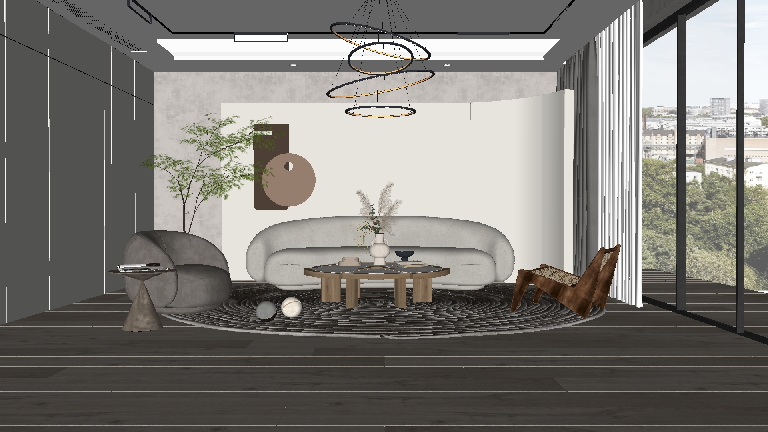 Modern Sofa & Side Table Set