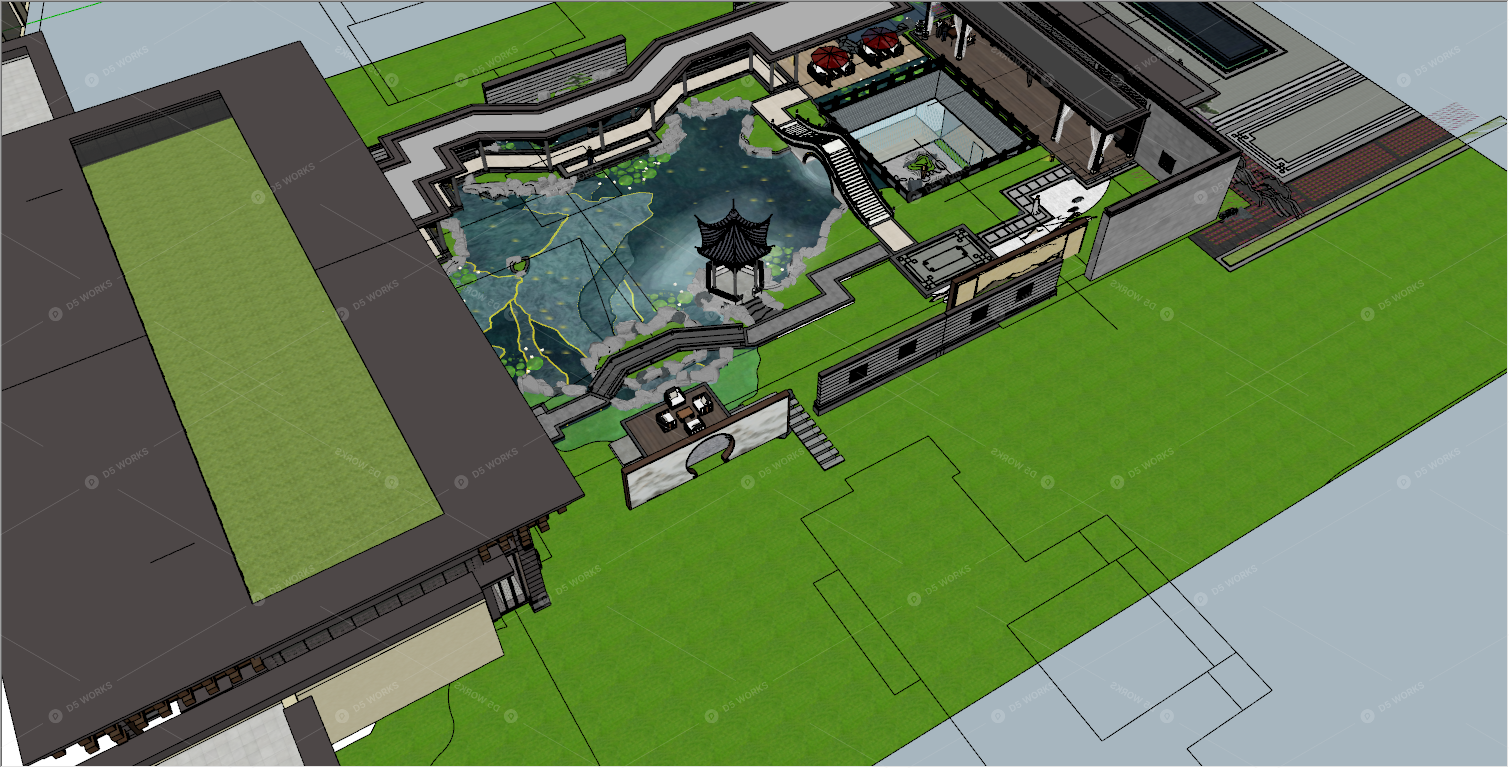 Courtyard Landscape 3D Models 2