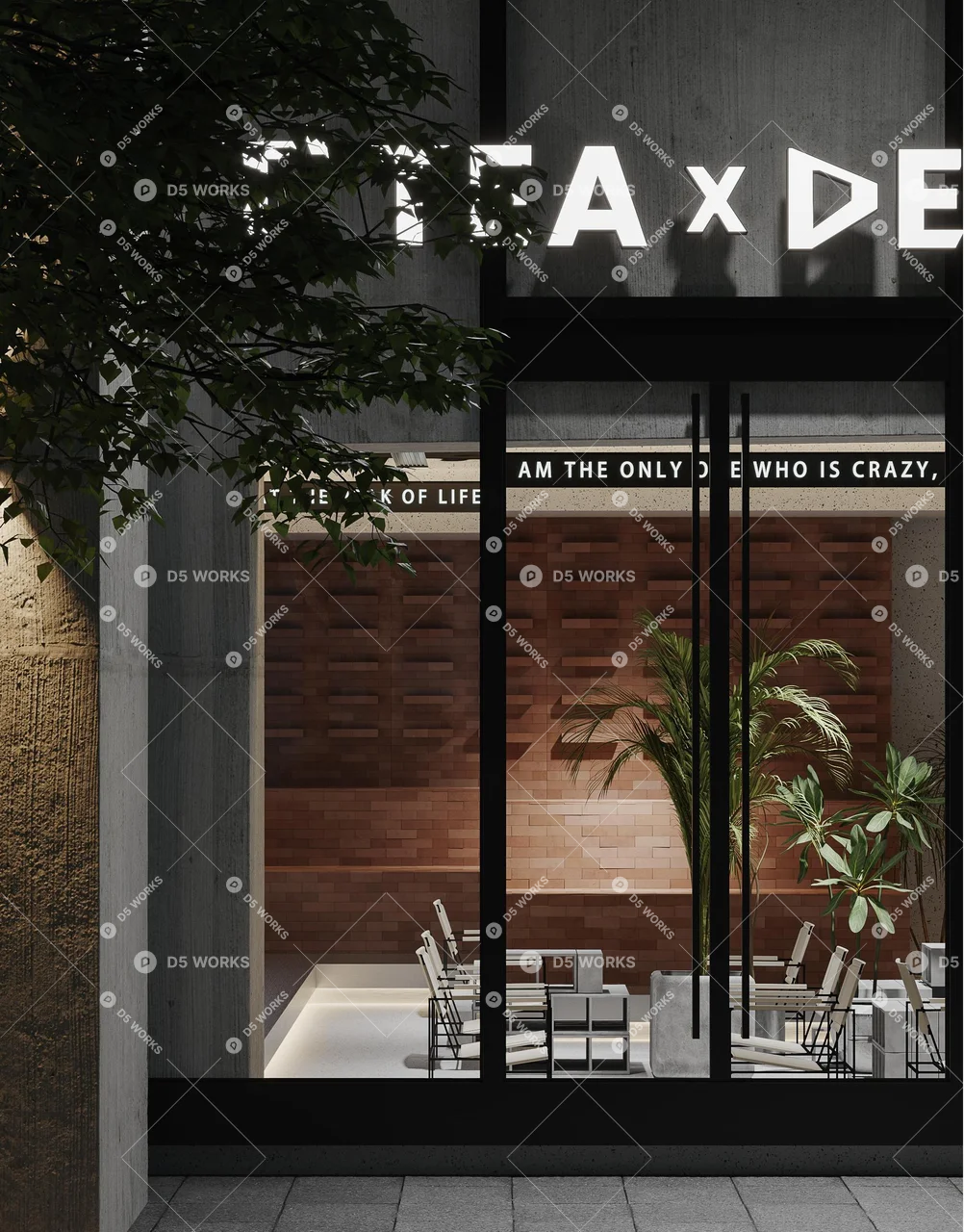 Industrial Café 3d model thumbnail 6