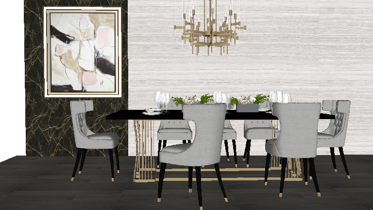 Modern Dining Table & Chairs Set