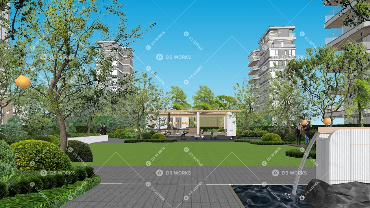 Residential Landscape 3d model thumbnail 5