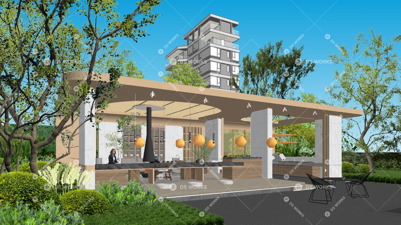 Residential Landscape 3d model thumbnail 6