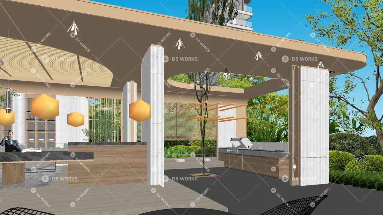 Residential Landscape 3d model thumbnail 3