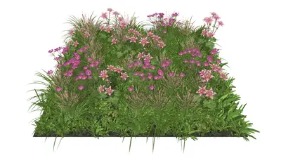 Flower & Grass Combination