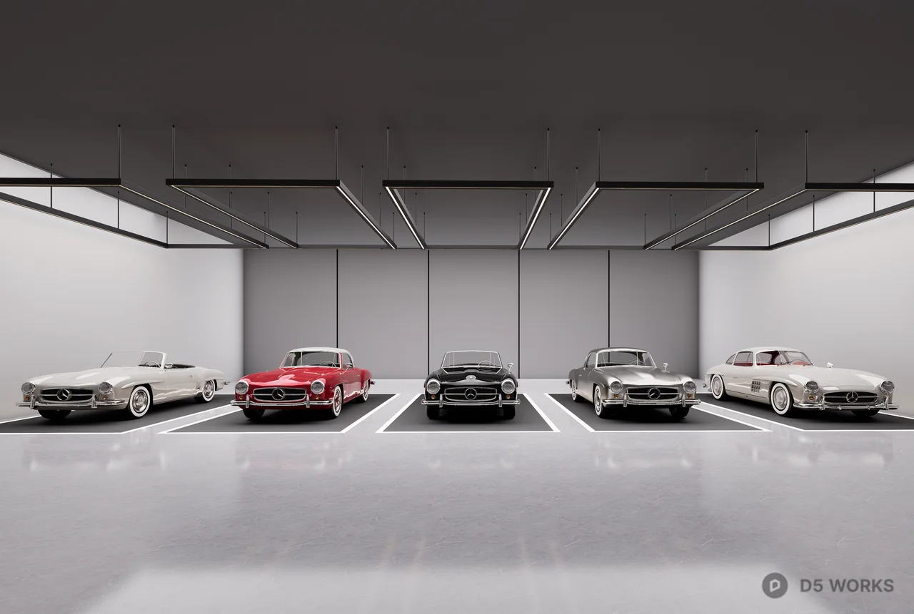 Classic 1950 Luxury Sports Car pack 3d model - Image 1