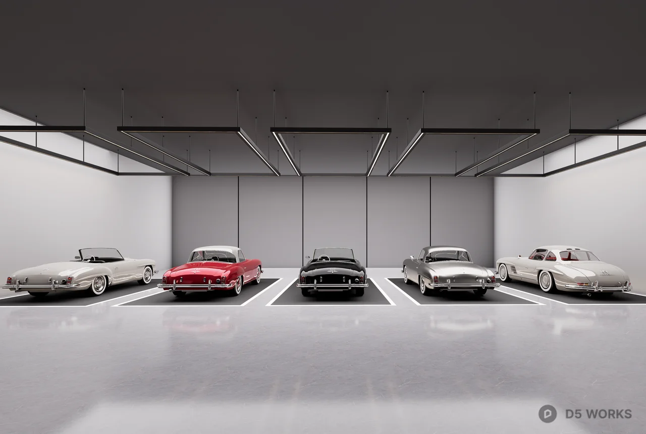 Classic 1950 Luxury Sports Car pack 3d model thumbnail 2