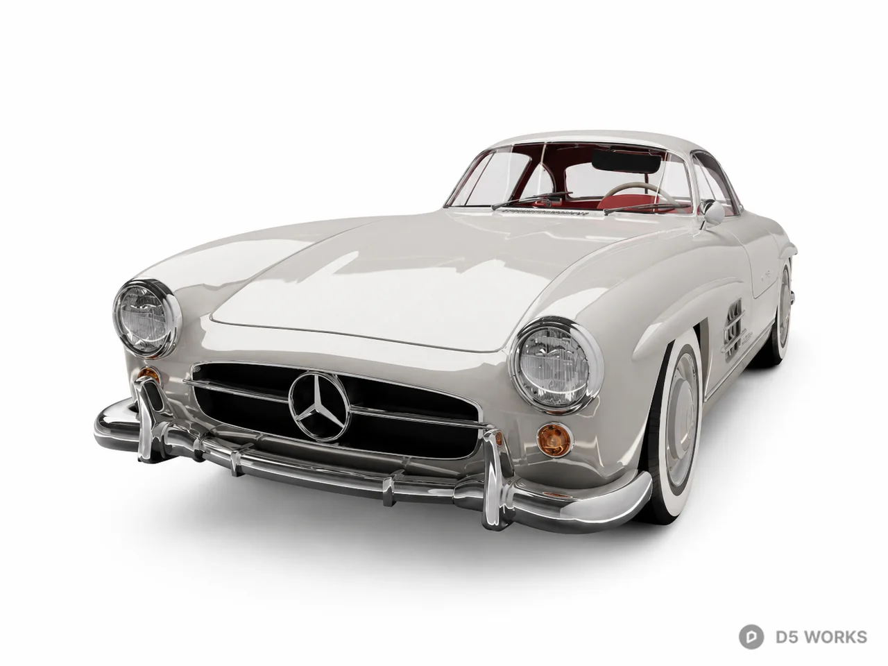 Classic 1950 Luxury Sports Car pack 3d model thumbnail 7