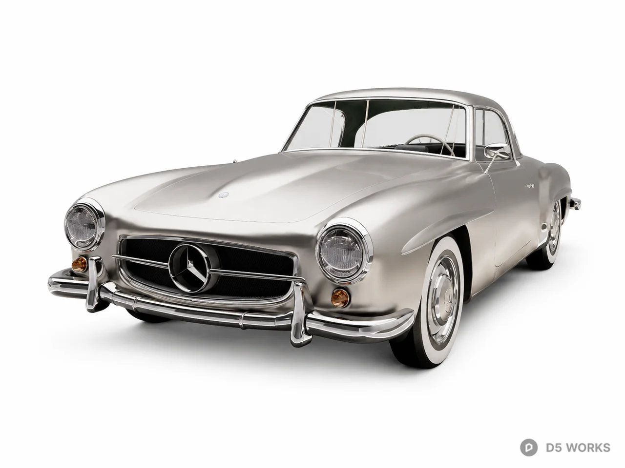 Classic 1950 Luxury Sports Car pack 3d model thumbnail 6