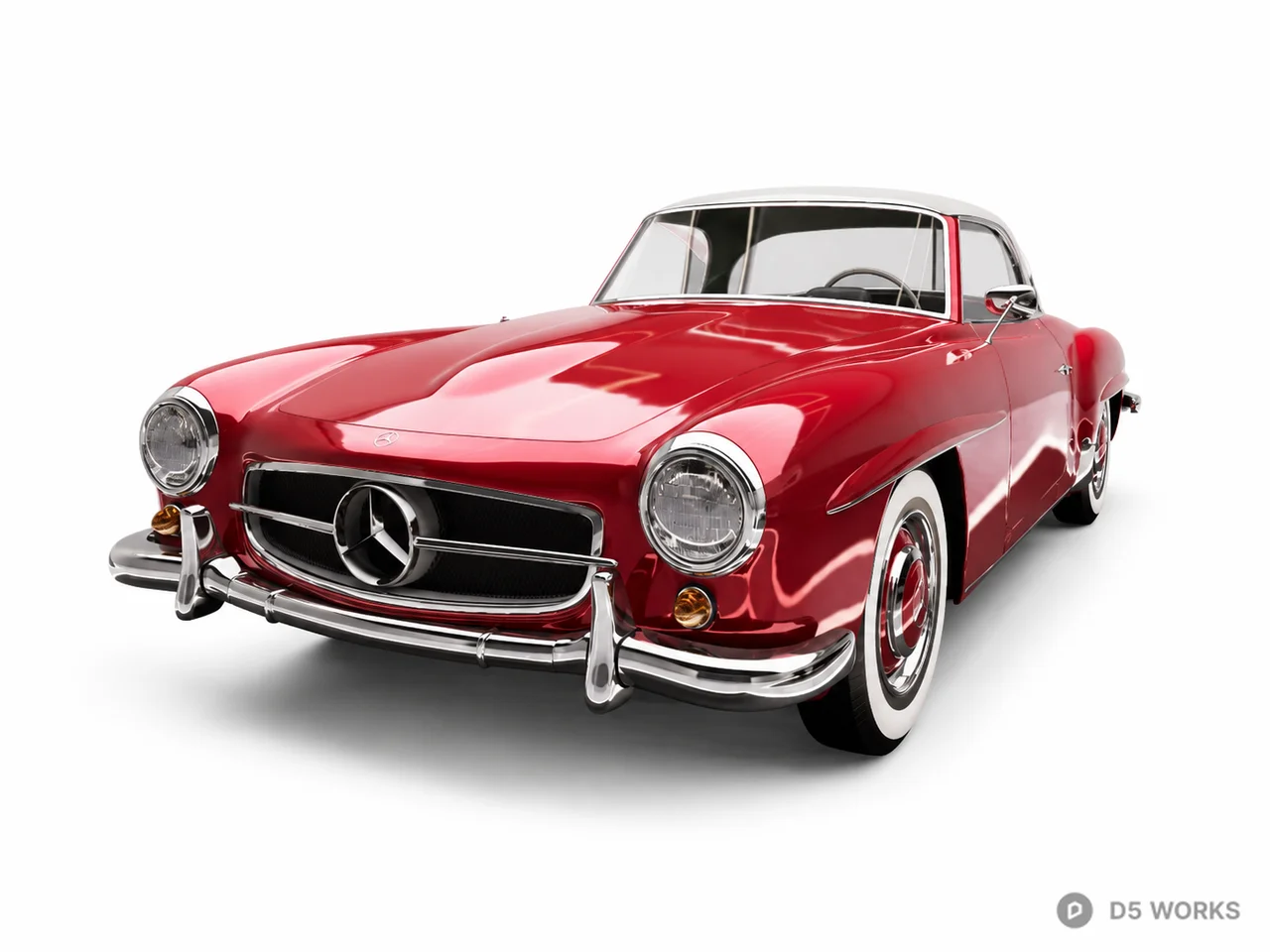 Classic 1950 Luxury Sports Car pack 3d model thumbnail 4