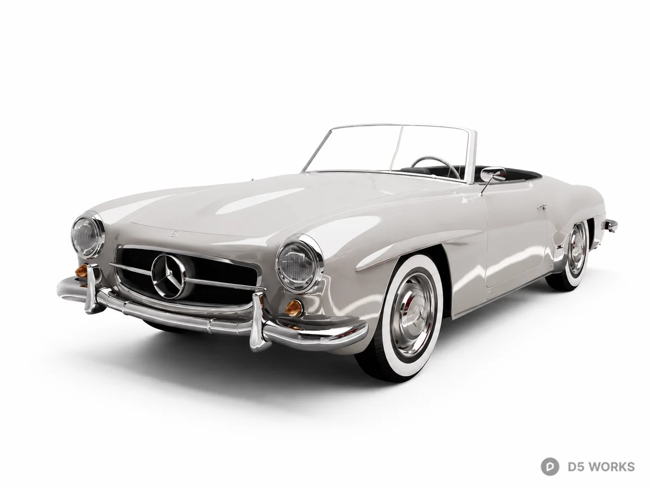 Classic 1950 Luxury Sports Car pack 3d model thumbnail 3