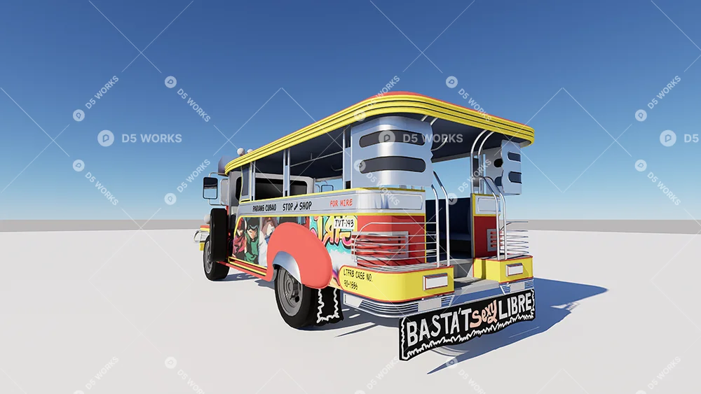 Sightseeing vehicle 3d model thumbnail 2