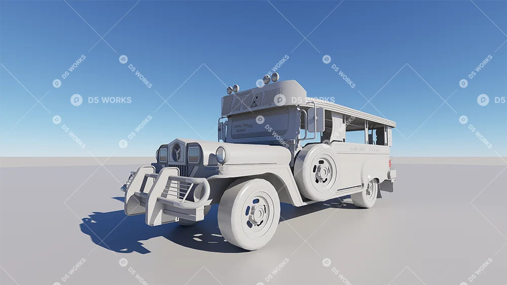 Sightseeing vehicle 3d model thumbnail 4
