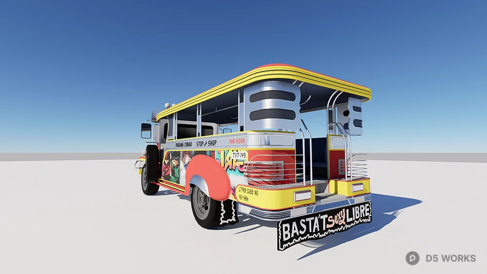 Customized Jeepney Bus 3d model thumbnail 2