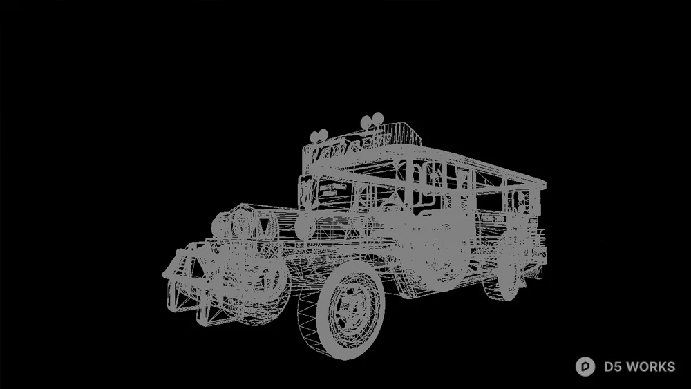 Customized Jeepney Bus 3d model thumbnail 5