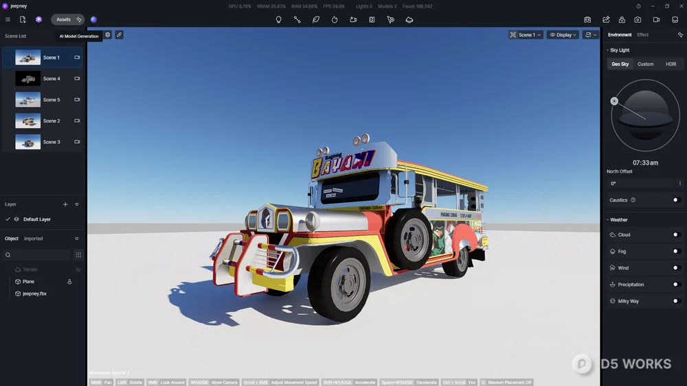 Customized Jeepney Bus 3d model thumbnail 6