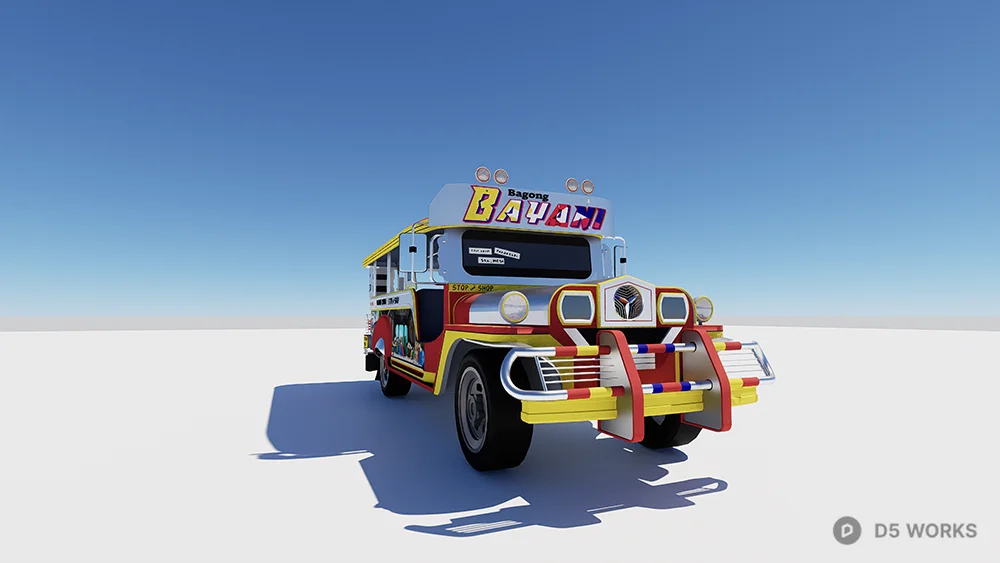 Customized Jeepney Bus 3d model thumbnail 3