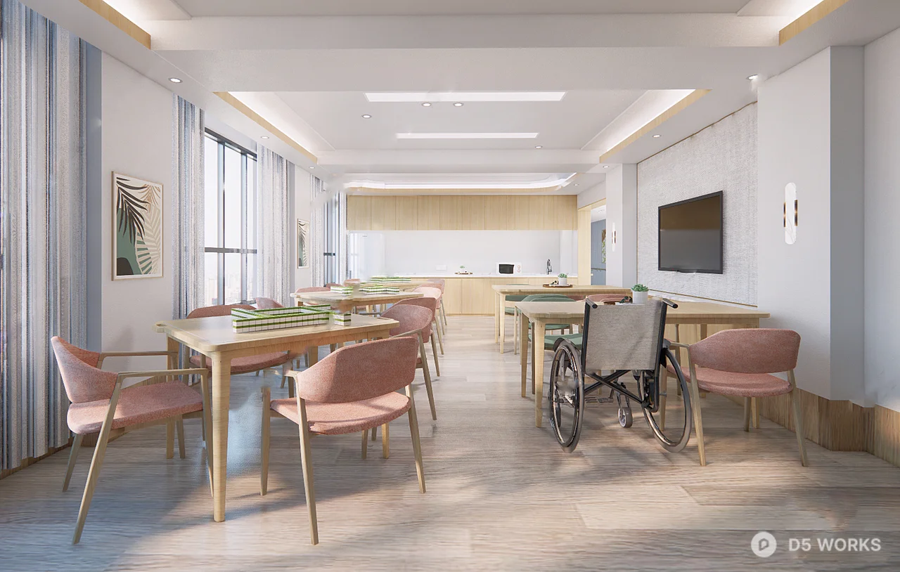 Modern Nursing Home Activity Center 3d model - Image 1