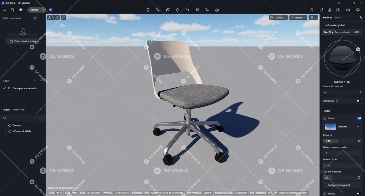 Modern Office Chair 3d model thumbnail 9