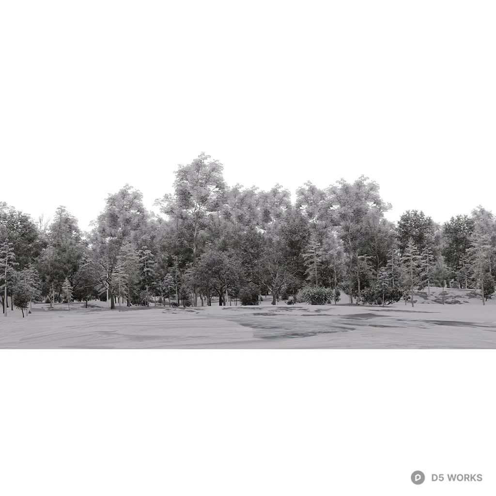 Winter Trees 01 3d model - Image 1
