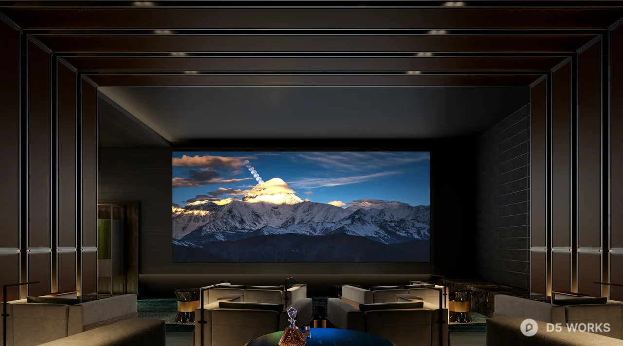 Modern Billiards Hall with Floor-to-Ceiling Windows 3d model thumbnail 2