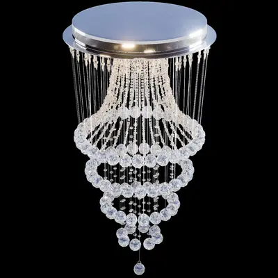 Tiered Crystal Beaded Chandelier 3d model