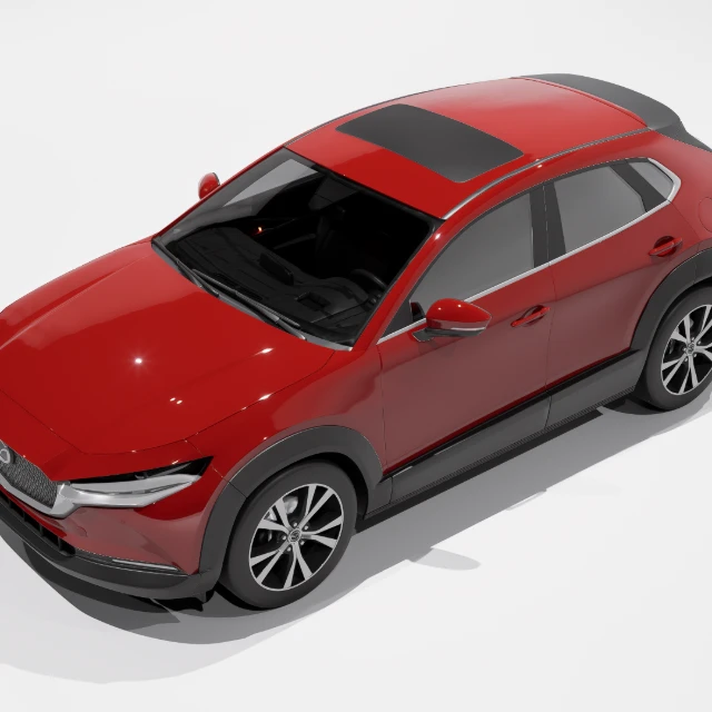 Modern Red Compact SUV 3D Model 3d model