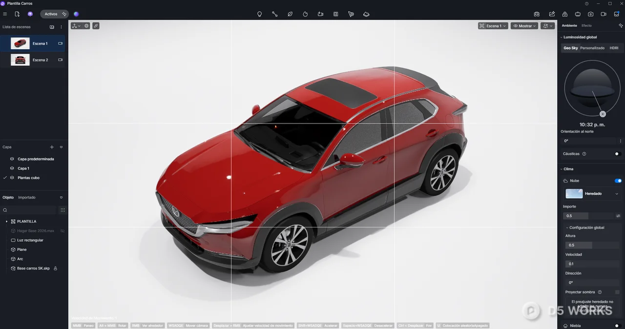 Modern Red Compact SUV 3D Model 3d model thumbnail 3