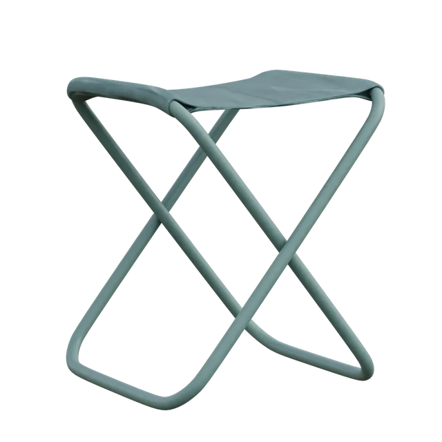 Minimalist Sage Green Folding Camping Stool 3d model