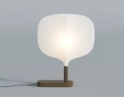 Minimalist Paper Shade Table Lamp 3d model