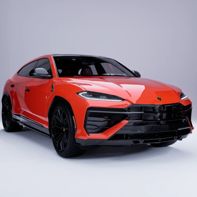 Luxury High-Performance Sport SUV in Vibrant Orange 3d model