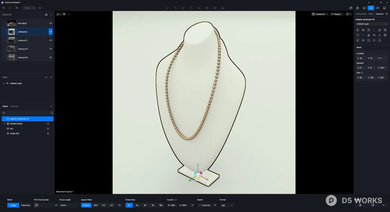Jewelry showcase 20 3d model thumbnail 2