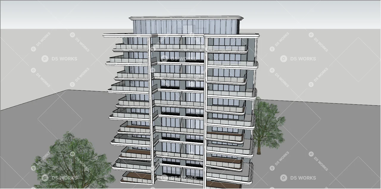 High-Rise Residence 3d model thumbnail 2