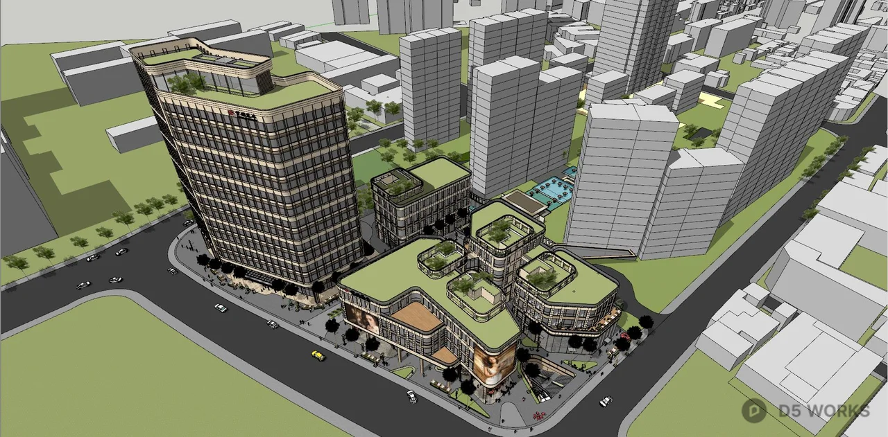 High Rise Residential Complex 3d model thumbnail 7