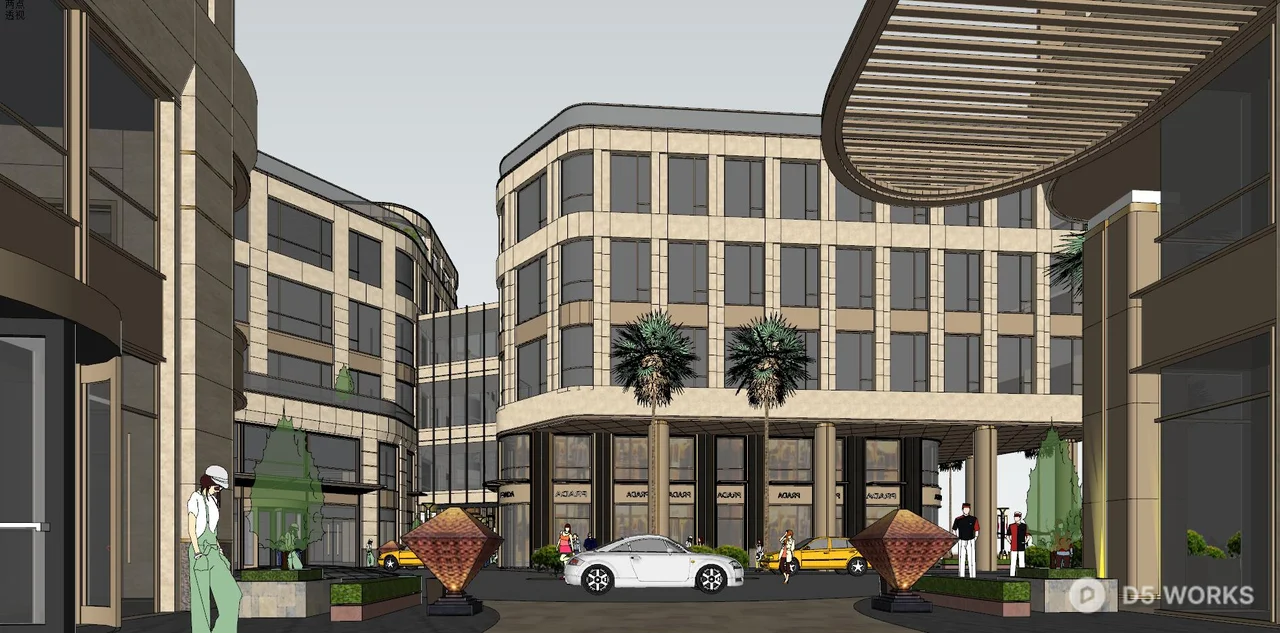 High Rise Residential Complex 3d model thumbnail 6