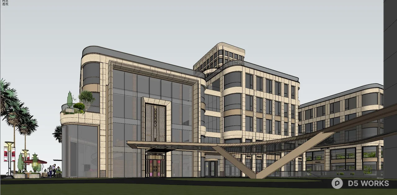 High Rise Residential Complex 3d model thumbnail 9