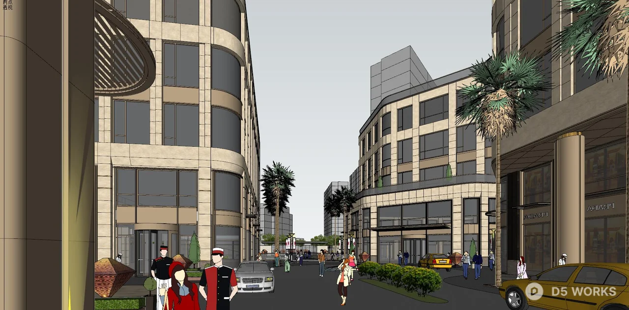High Rise Residential Complex 3d model thumbnail 4