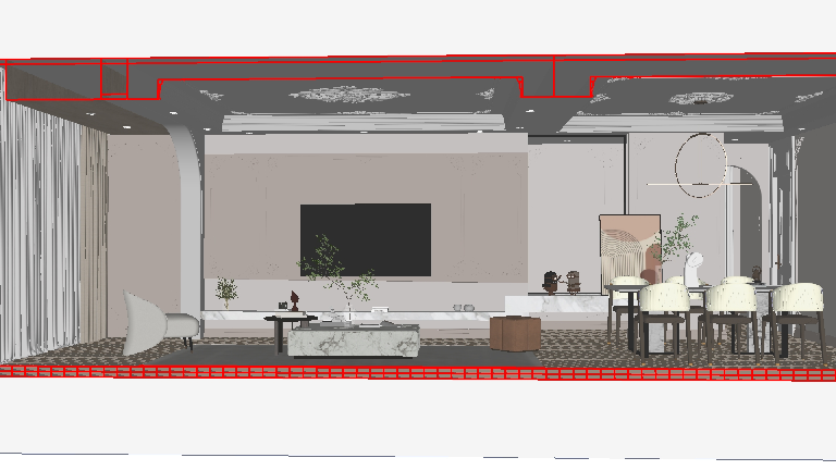 Mid-Century Modern Living & Dining Room