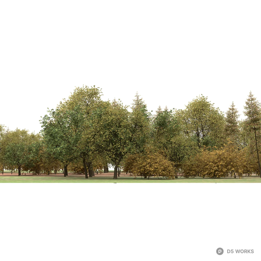 Autumn Trees 01 3d model - Image 1