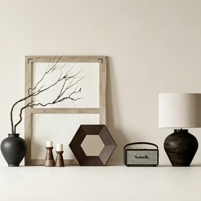 Rustic Wabi-Sabi Interior Decor Set 3d model