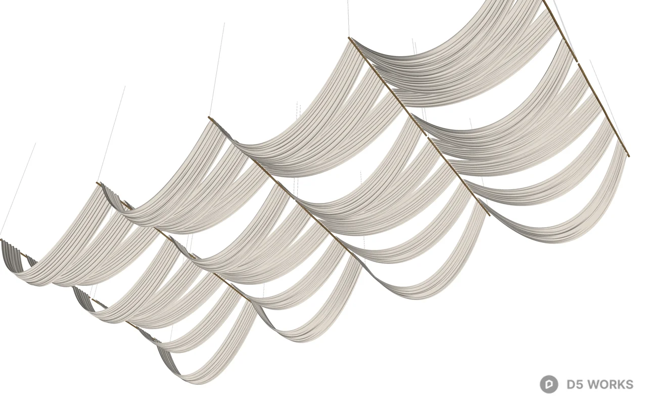 Minimalist Curved Line Element 3d model thumbnail 2