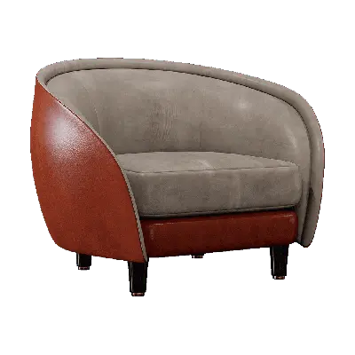 Modern color matching leather lounge chair 3d model