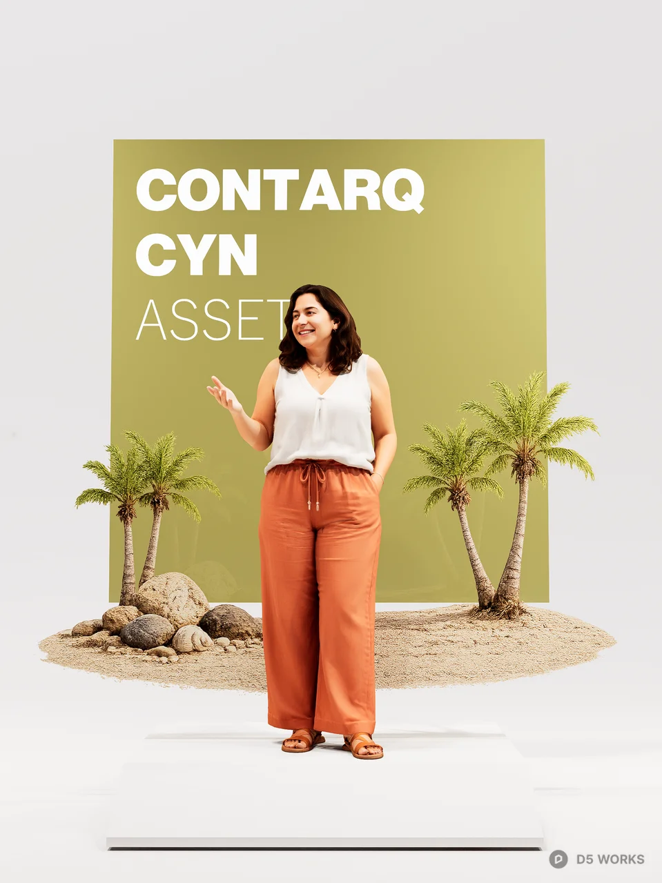 Contemporary Coastal Latin American Woman 3d model - Image 1